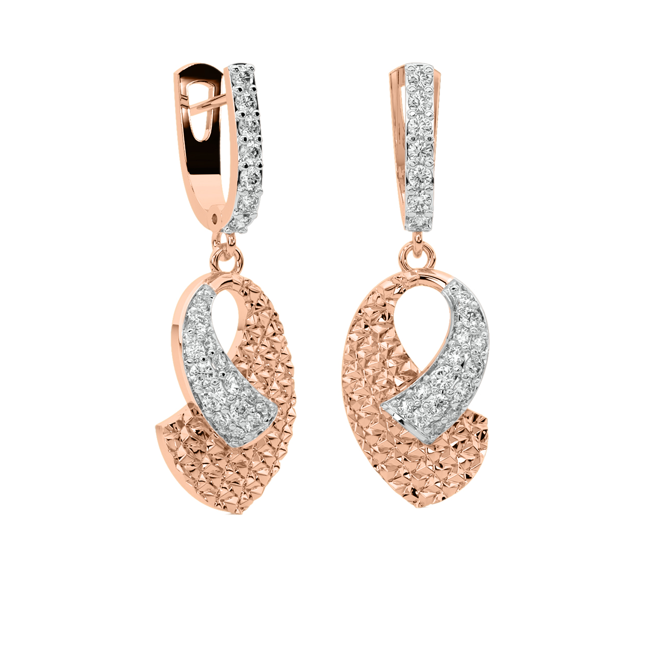 Dakin Round Diamond Earrings